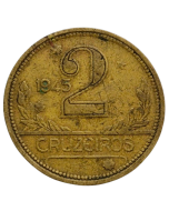Brasil 2 Cruzeiros 1945 - Sem Sigla e com sobra de metal