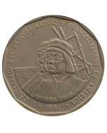 República Dominicana 1 Peso 1991 - 500º Aniversário - Descoberta e Evangelização da América