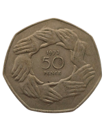 Reino Unido 50 Pence 1973 - Entrada na Comunidade Econômica Européia