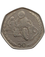 Ilha do Homem 50 Pence 1997 - Corrida de Motos