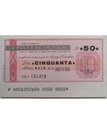 Itália 50 Liras 1977 - Banca Belinzaghi (Notgeld Italiano) 