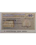 Itália 50 Liras 1977 - Banca Popolare di Milano (Notgeld Italiano) 