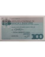 Itália 100 Liras 1977 - Istituto Centrale di Banche e Banchieri (Notgeld Italiano) 