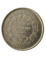 Bolívia 50 Centavos 1896 (Prata)