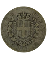 Itália 2 Liras 1863 (Prata)