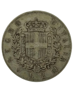 Itália 2 Liras 1863 (Prata)