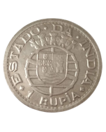 Índia Portuguesa 1 Rúpia 1947 - Prata