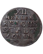 Cidade Imperial de Aachen (Estados Alemães) 12 Heller 1792