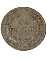 Costa Rica 25 Centimos 1924 - Prata
