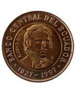 Equador 1000 Sucres 1997 FC - 70º aniversário do Banco Central