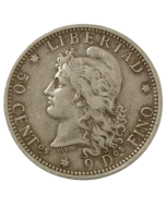 Argentina 50 centavos 1883 - Prata