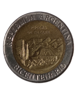 Argentina 1 Peso 2010 - Bicentenário da Argentina - Pucará de Tilcara