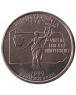 Estados Unidos ¼ dólar 1999 P - Pensilvânia State Quarter