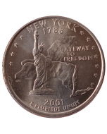 Estados Unidos ¼ dólar 2001 P - Nova York State Quarter