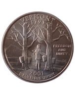 Estados Unidos ¼ dólar 2001 P - Vermont  State Quarter