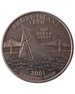 Estados Unidos ¼ dólar 2001 P ou D - Rhode Island State Quarter