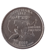 Estados Unidos ¼ dólar 2002 - Louisiana State Quarter