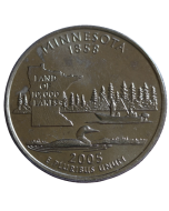 Estados Unidos ¼ dólar 2005 P ou D - Minnesota State Quarter