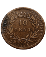 Colônias Francesas 10 Cêntimos 1828