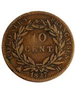Colônias Francesas 10 Cêntimos 1827