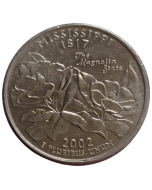Estados Unidos ¼ dólar 2002 P ou D - Mississippi State Quarter