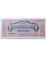 Chihuahua (México - Revolucionário) 20 Pesos 1914