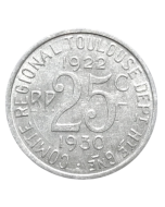 Comuna de Toulouse 25 Cêntimos 1922 - Notgeld Francês