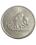 Estados Unidos ¼ dólar 2005 P - Kansas State Quarter
