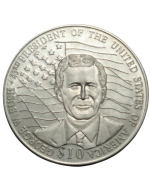 Libéria 10 Dólares 2001 FC - Presidentes dos EUA: George W. Bush