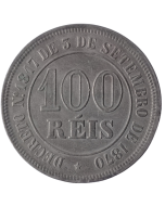 Brasil 100 Réis 1883 - Sob/FC