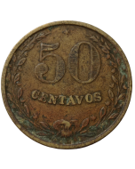 Colômbia 50 Centavos 1928  - Leprosarium Coinage 