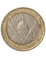 Reino Unido 2 Libras 2005  -  60º aniversário do fim da Segunda Guerra Mundial