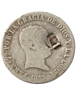 Espanha 4 Reales1822 - com carimbo Cuba