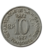 Comuna de Toulouse 10 Cents 1922 - Notgeld Francês