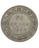 Domínio de Terra Nova (New Foundland) 50 Cêntimos 1899 - Prata