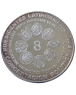 Uruguai 5000 pesos novos 1988 - Reunião de Presidentes dos Países da América Latina (Prata)