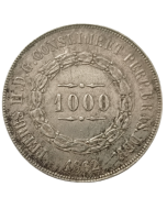 Brasil 1000 Réis 1862 - Prata