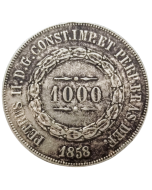 Brasil 1000 Réis 1858 - Prata
