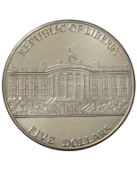 Libéria 5 Dólares 2001 - Presidente George W. Bush e vice-presidente Richard Cheney