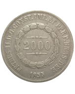 Brasil 2000 Réis 1855 - Prata 