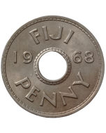 Ilhas Fiji 1 penny 1968 - Domínio Britânico