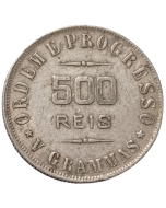 Brasil 500 Réis 1907 - Prata