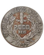 Brasil 2000 Réis 1929 - Mocinha (Prata)