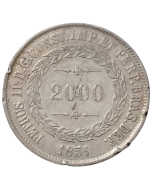 Brasil 2000 Réis 1851 - Prata