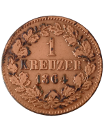 Baden 1 kreuzer 1864