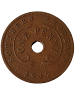 Rodésia do Sul 1 penny 1947