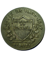 Cantão de Vaud 1 Batz 1827 