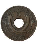 África Oriental Britânica 5 Cents 1957