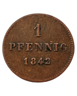 Baviera 1 pfennig 1842