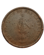 Baixo Canadá (Províncias Canadenses) 1 Penny 1837 - "City Bank" na fita